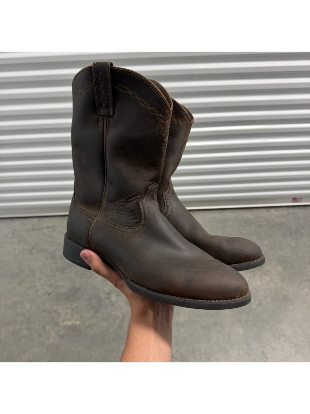 Ariat Roper Leather Western Cowboy Boots Mens 10.5EE Brown Durable Comfortable